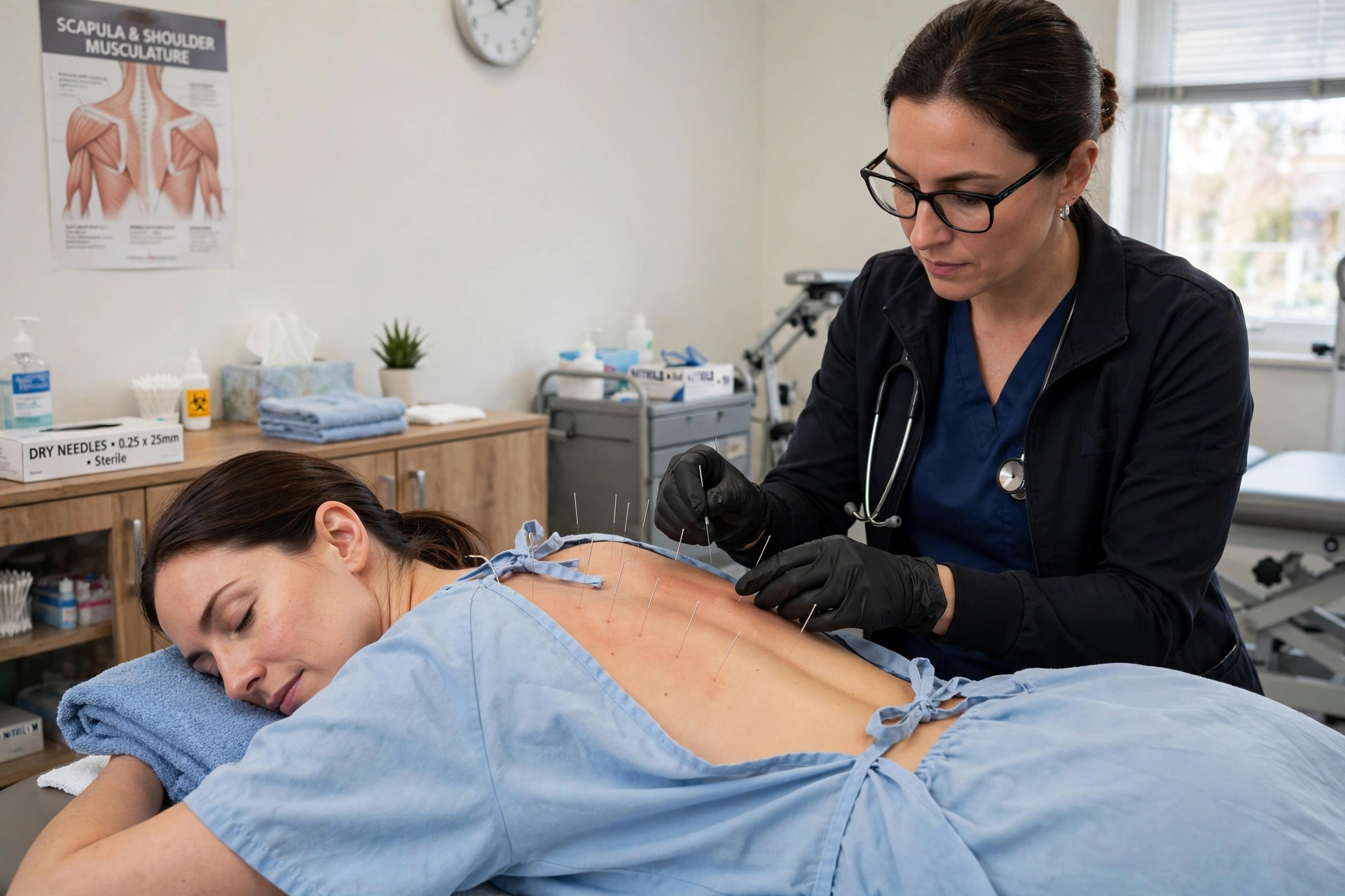 Dry needling therapy for muscle pain at Alnoor Clinic